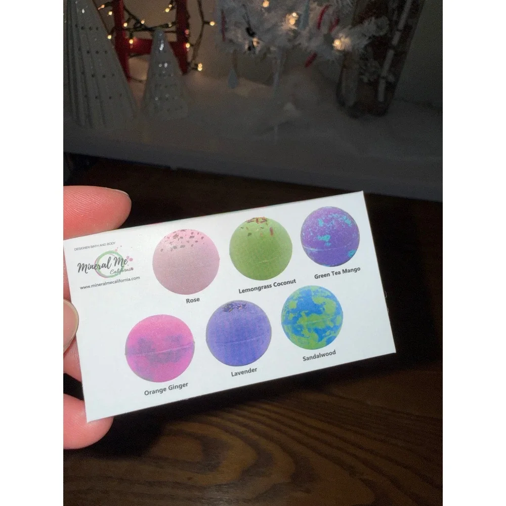 Mineral Me California Aromatherapy‎ Bath Bombs Gift Set 6 Piece Rose Lavender